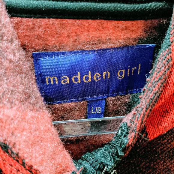 Juniors Madden Girl Flannel Coat - Picture 4 of 4